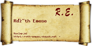 Ráth Emese névjegykártya